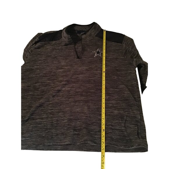 DALLAS COWBOYS AUTHENTIC MEN SOFT GREY PULLOVER HALF ZIP-UP CLOSURE SWEATER SZ L - Picture 7 of 7